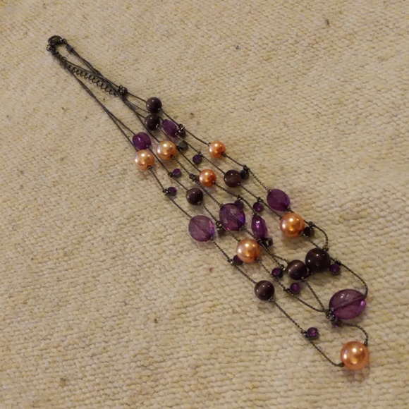 Cheerful Pink & Purple necklace - Picture 4 of 8